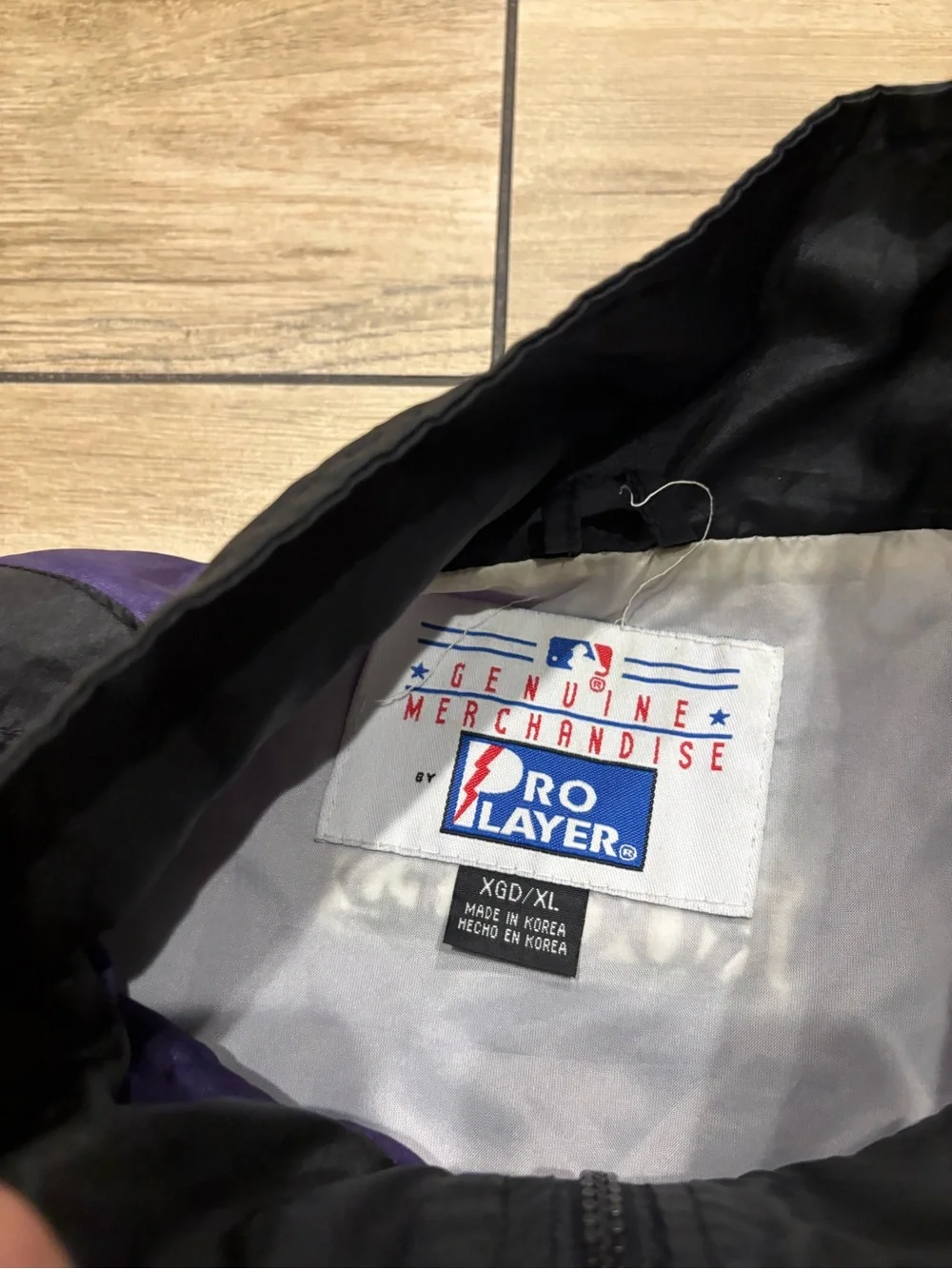 Vintage 90s Pro Player MLB Colorado Rockies Windbreaker Jacket Mens XL Purple